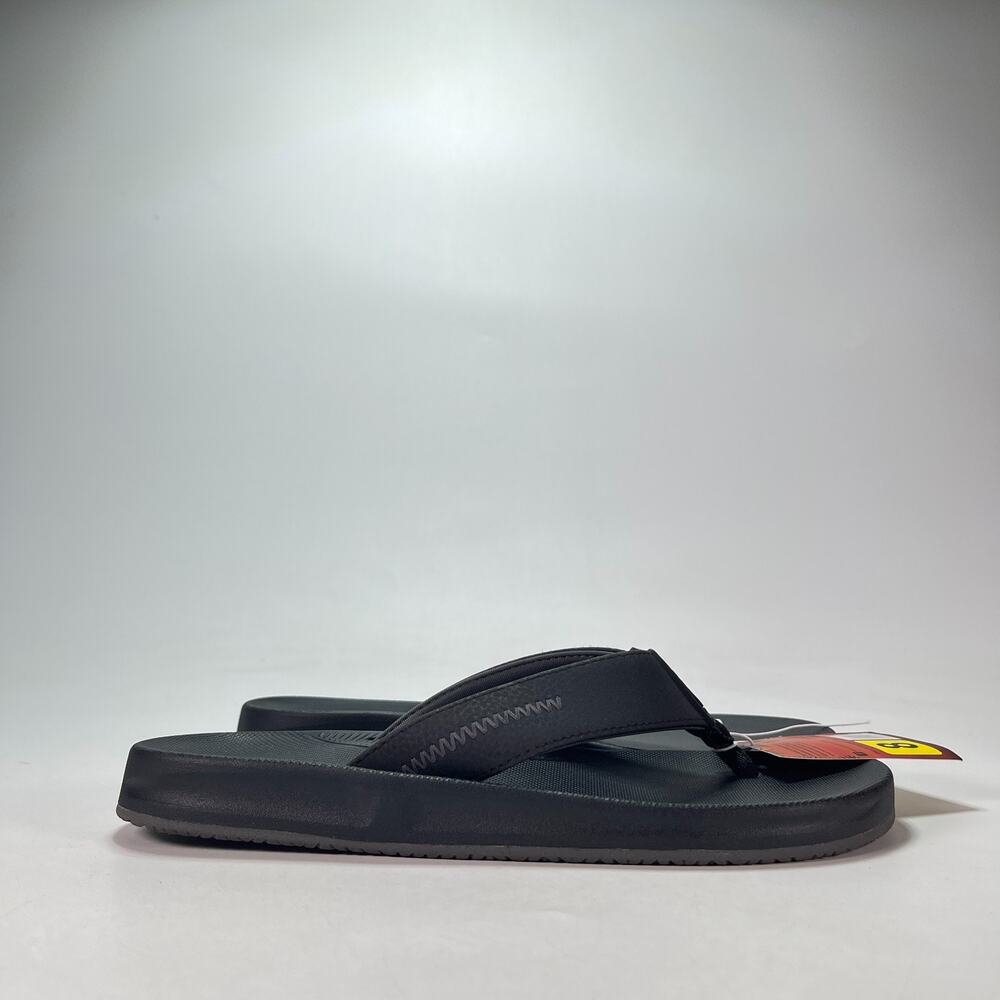 Flojos Black Casual Comfort Memory Foam Flip Flop Thong Sandals Men's Size 8